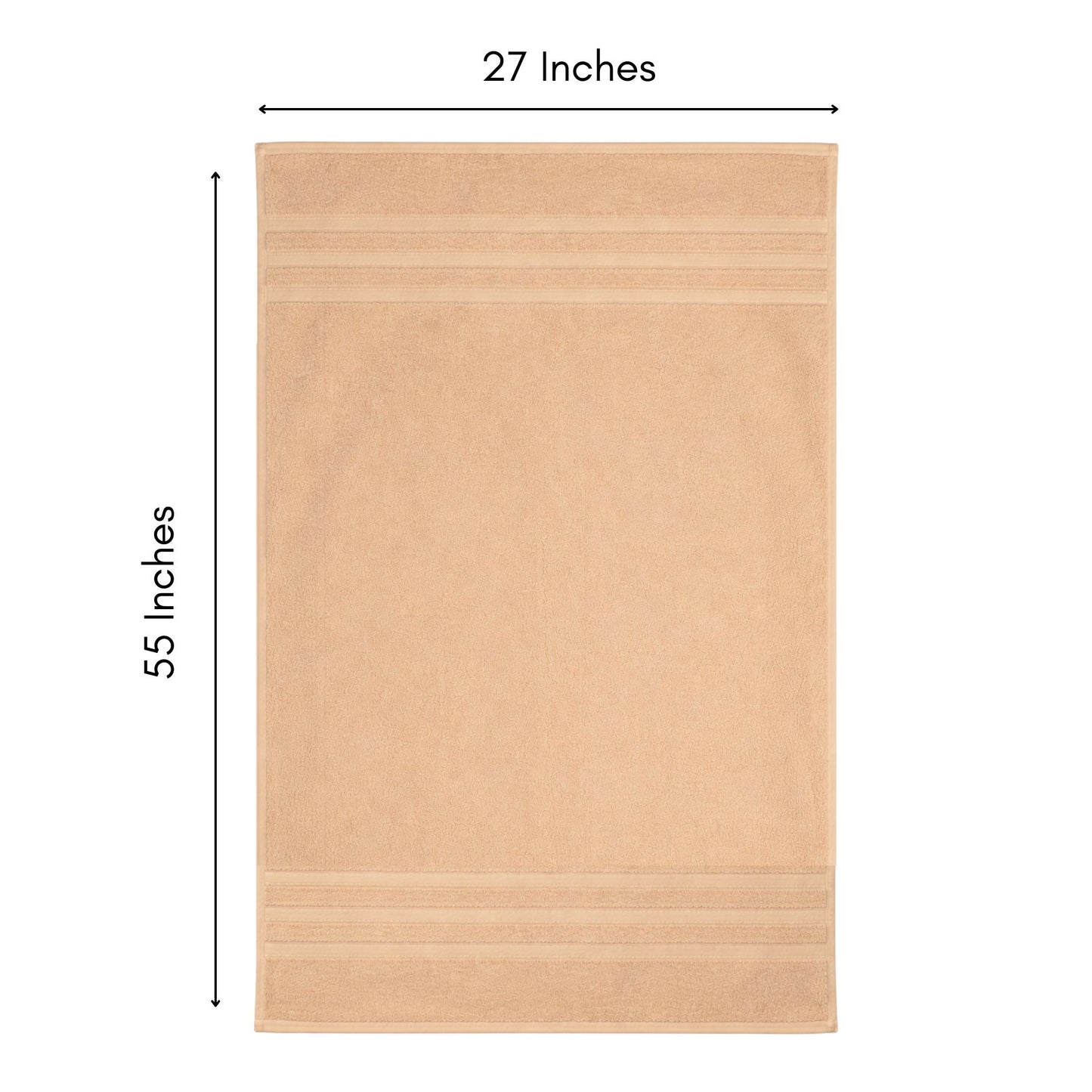 Bamboo Bath Towel – Ultra Soft, Quick Dry & Eco-Friendly Luxury Care | Beige and White | Pack of 2