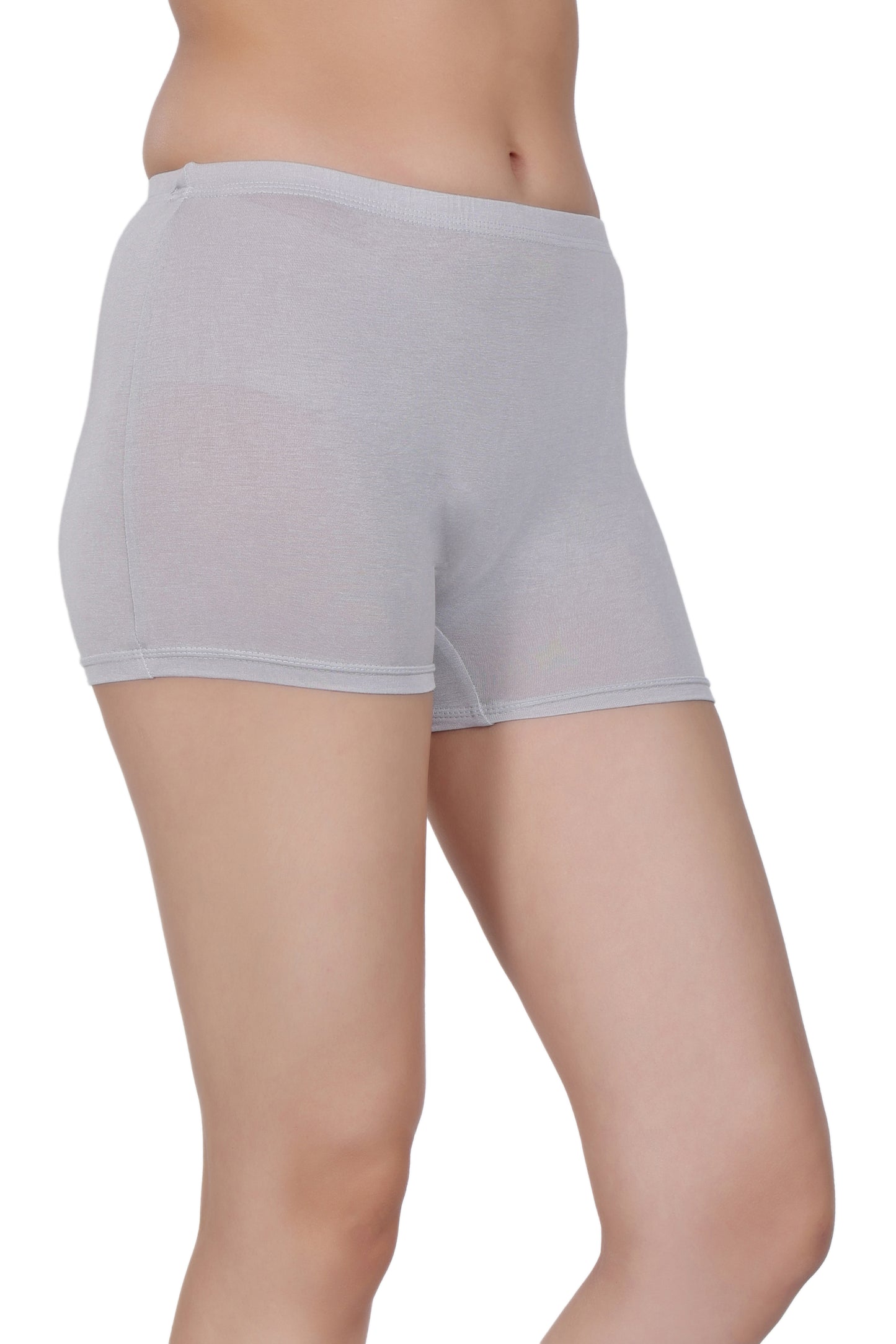 Bamboo Fabric Mid Rise Shorts | Black and Gray | Pack of 2