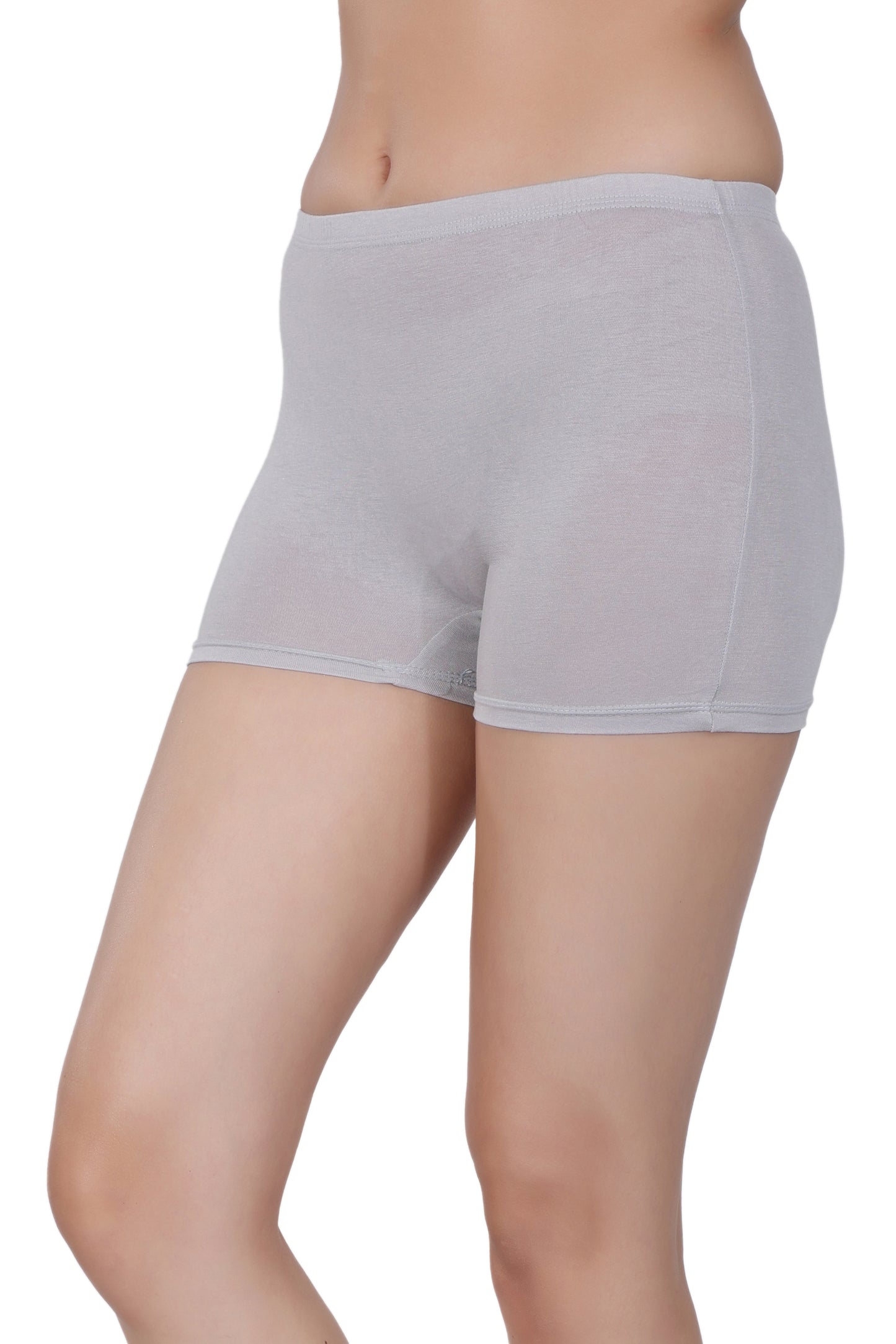 Bamboo Fabric Mid Rise Shorts | Black and Gray | Pack of 2