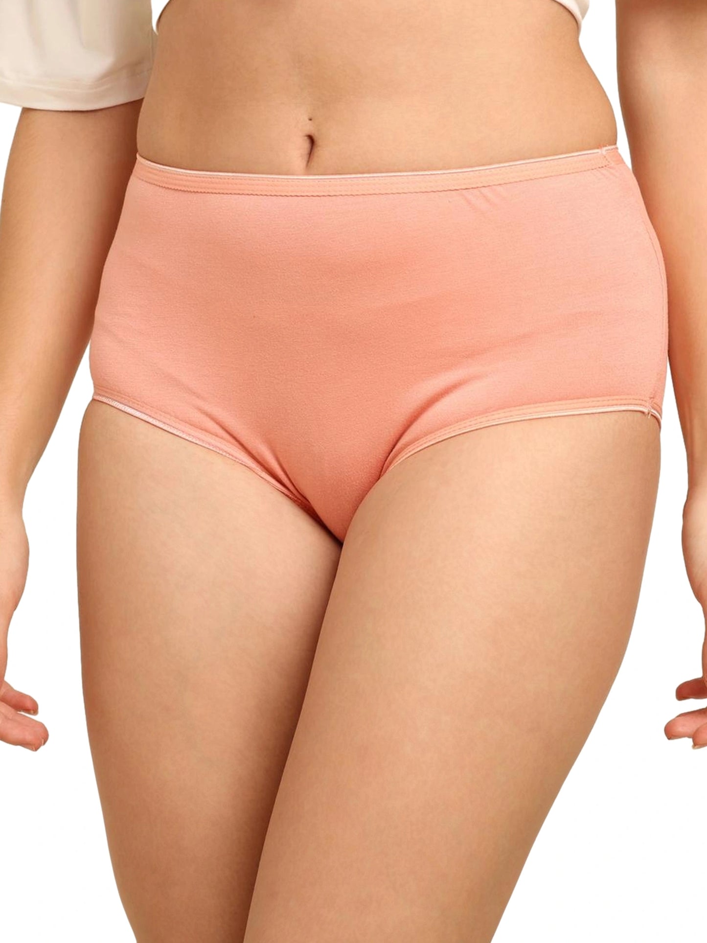 Bamboo Fabric Women's Hipster Panty | Peach and Black | Set of 2