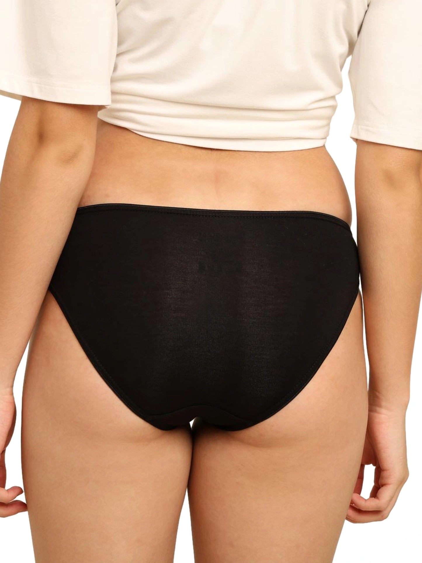 Bamboo Fabric Low Waist Underwear | Fuchsia and Black | Pack of 2