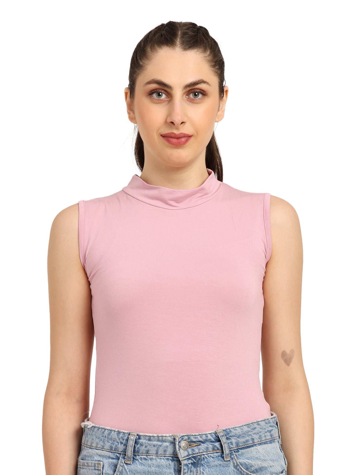 Gen Z Bamboo High Neck Tank Top for Women | Sustainable, Soft & Breathable