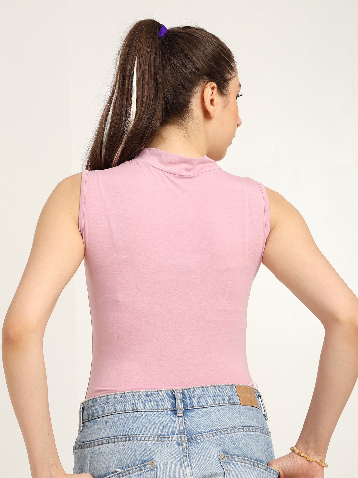 Gen Z Bamboo High Neck Tank Top for Women | Sustainable, Soft & Breathable