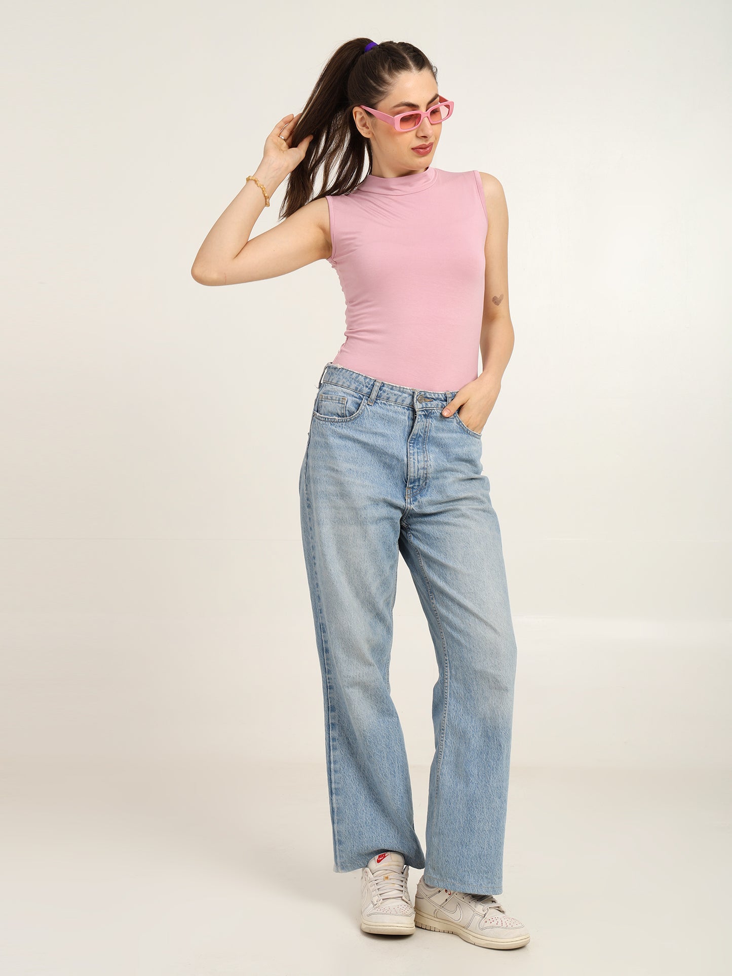 Gen Z Bamboo High Neck Tank Top for Women | Sustainable, Soft & Breathable