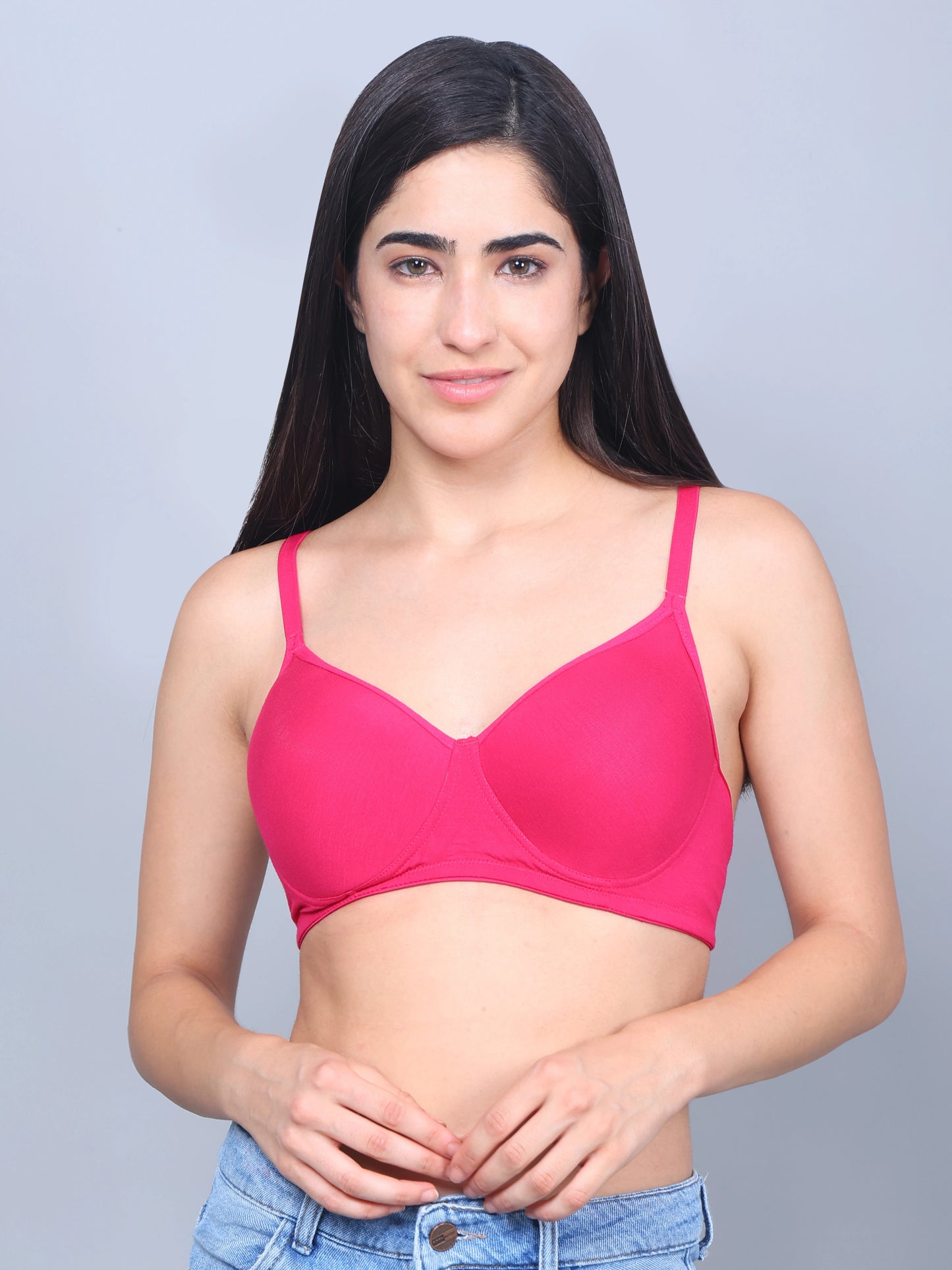 Bamboo Fabric Full Coverage Padded T-Shirt Bra – Soft, Comfortable, Eco-Friendly, and Supportive for All-Day Wear and Perfect Fit