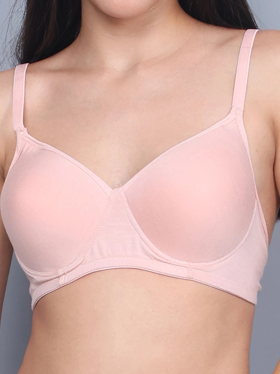 Bamboo Fabric Full Coverage Padded T-Shirt Bra – Soft, Comfortable, Eco-Friendly, and Supportive for All-Day Wear and Perfect Fit