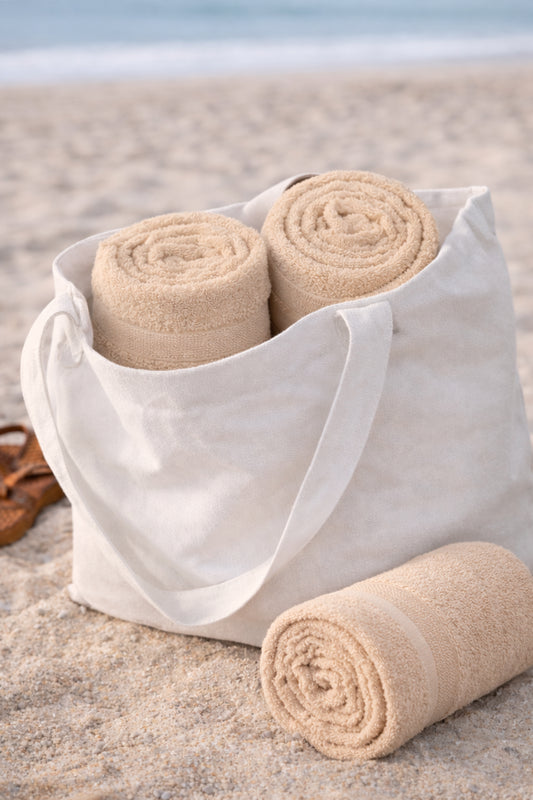 Luxuriously Soft Bamboo Bath Towel Beige