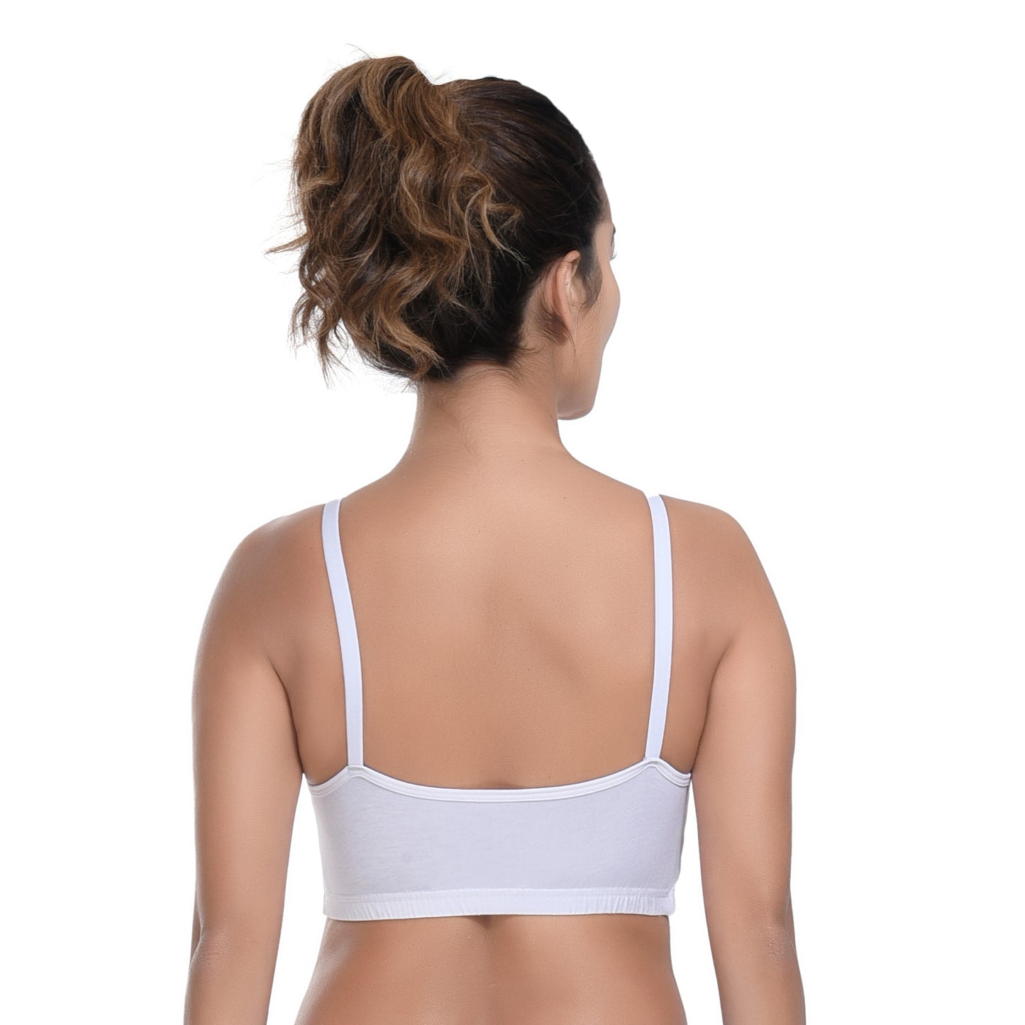 Bamboo Fabric Teenager Bra Non-Padded Non-Wired | Pop-On Bra | Detachable And Adjustable Straps | High Coverage Bra For Teenager | Pack of 2