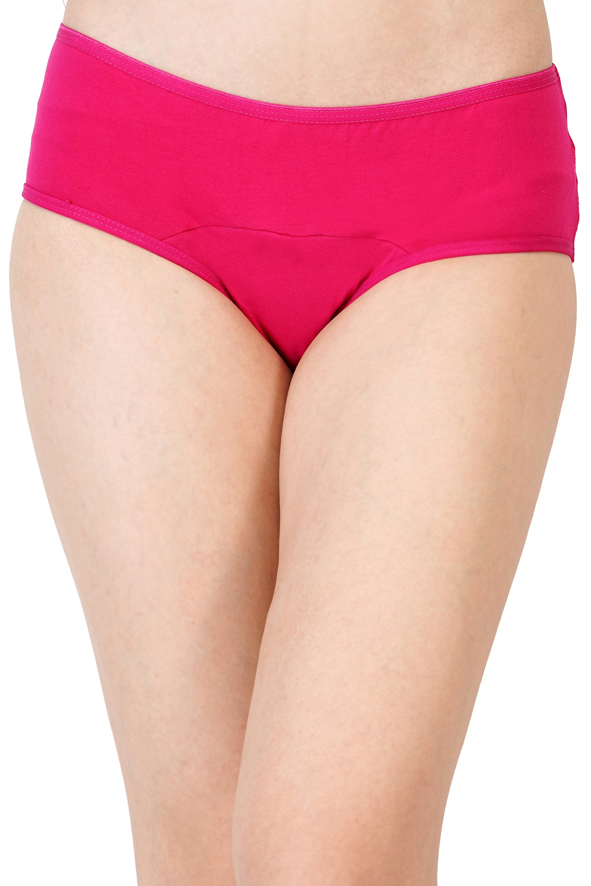 Bamboo Fabric Leak Proof Period Panty 3 Layers Not for heavy Flow | Black & Fuchsia | Pack of 2
