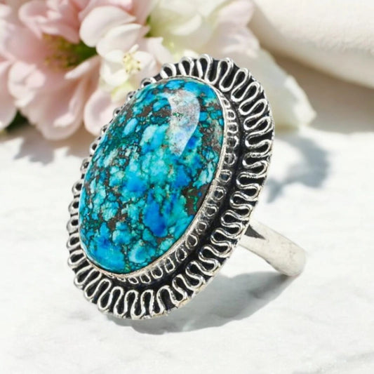 Healing Turquoise Adjustable Ring