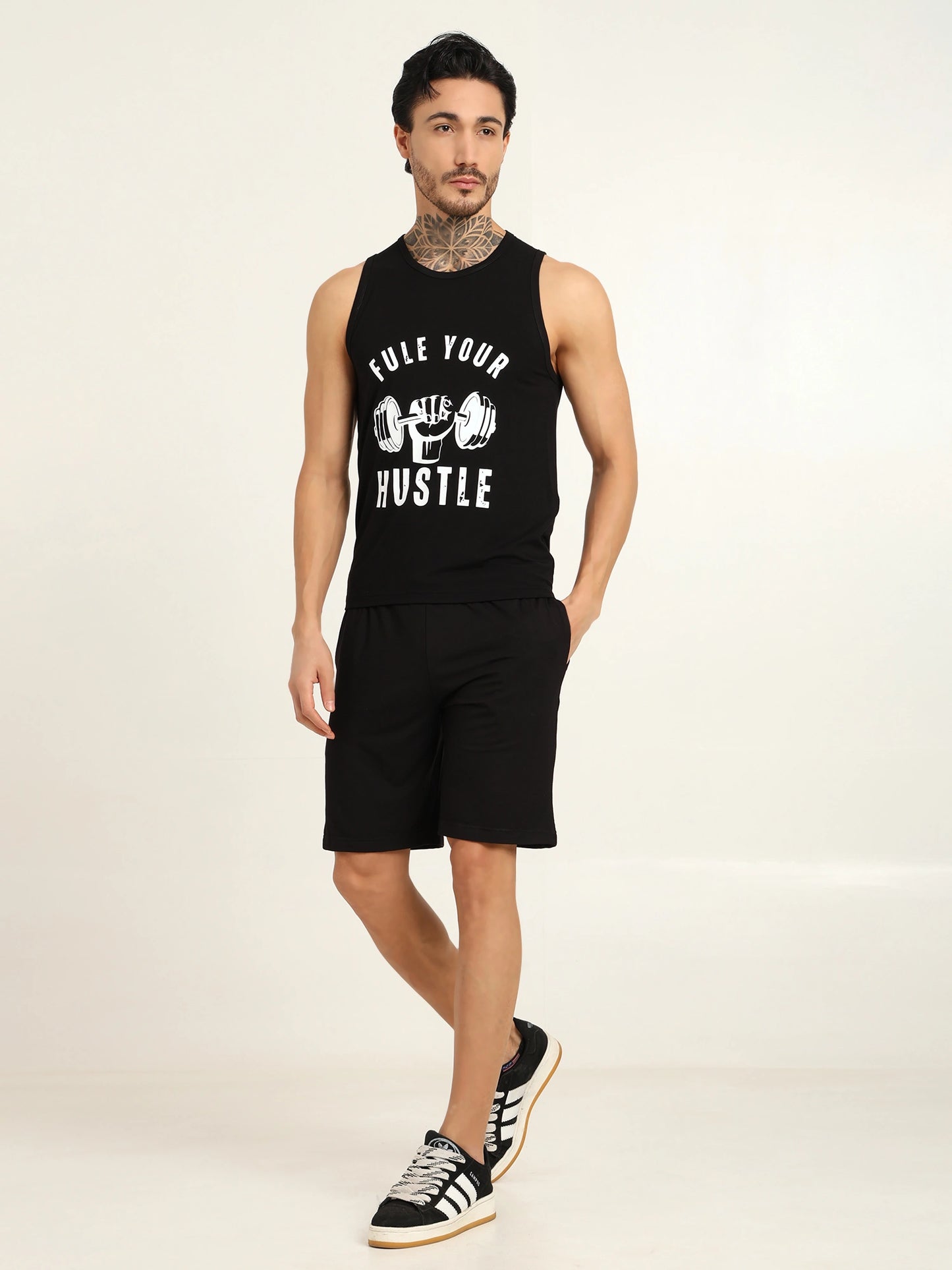 Men's Bamboo Fabric Workout Gym Vest | Black