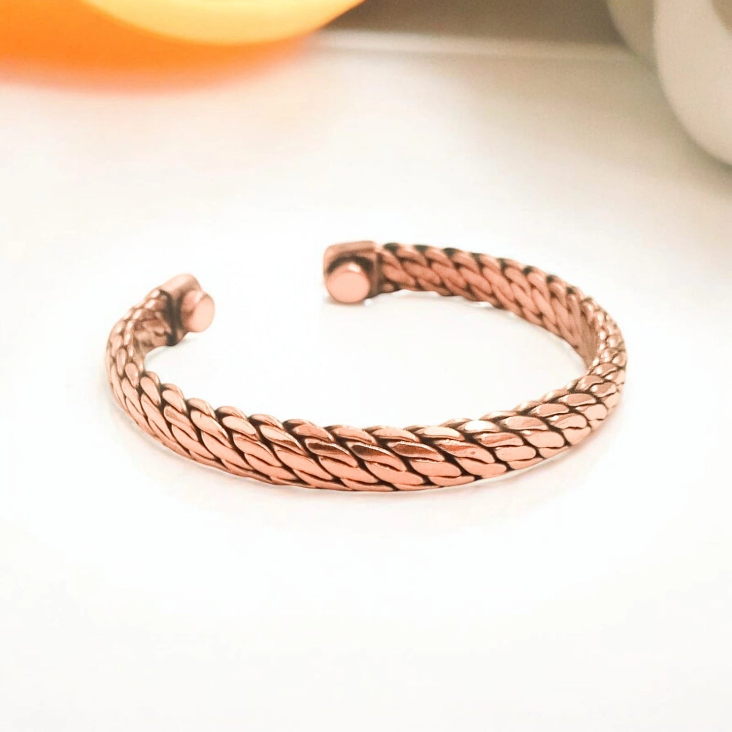 Pure Copper Magnetic Therapy Band Adjustable, Stylish Design with Powerful Magnets