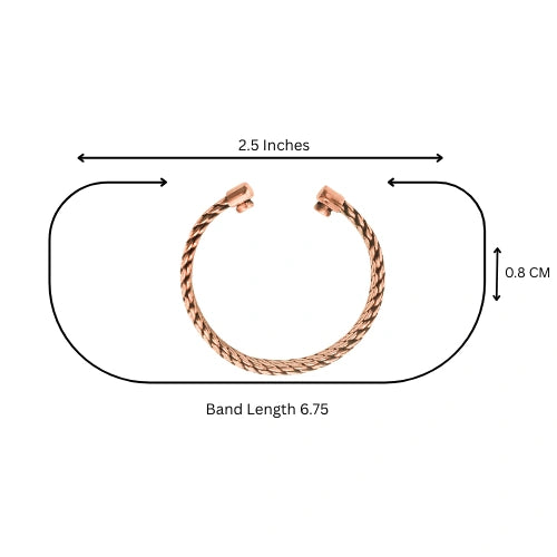 Pure Copper Robe Magnetic Therapy Band Adjustable, Stylish Design with Powerful Magnets