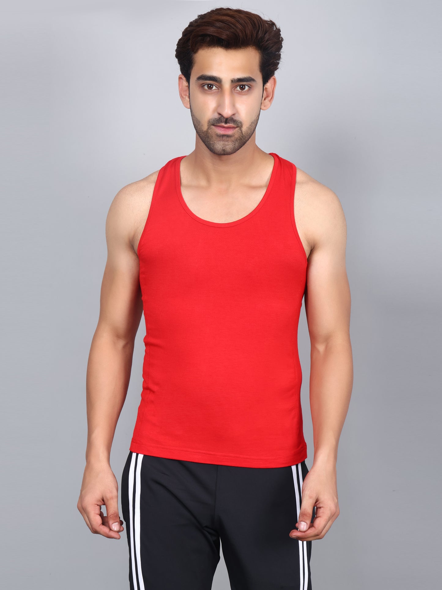 Bamboo Fabric Men's Runner Vest – Lightweight, Breathable, Moisture-Wicking, and Eco-Friendly for Superior Comfort | Red