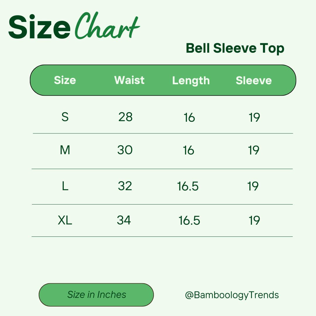 Bamboo Crop Top with Bell Sleeves | Trendy Gen Z Fashion | Eco-Friendly