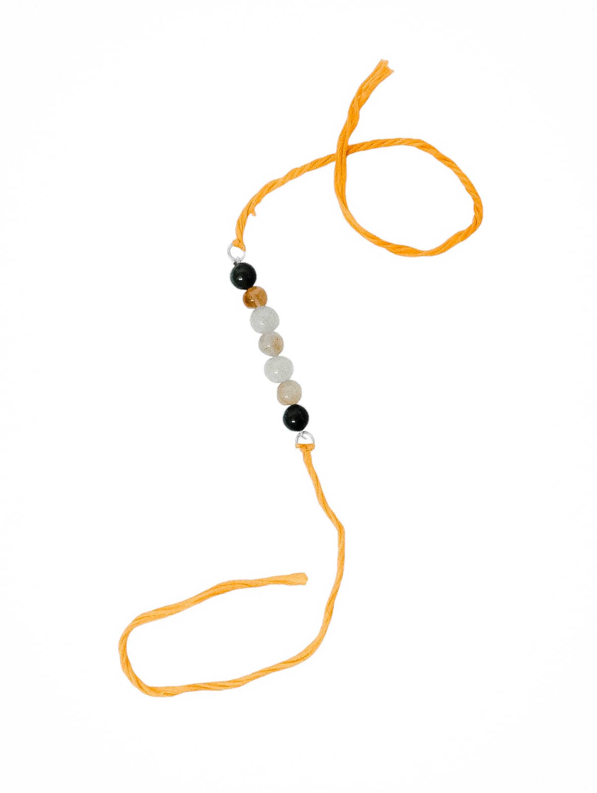 Handmade Sustainable Healing Beads Rakhi | Sunstone, Citrine, Light & Dark Aventurine
