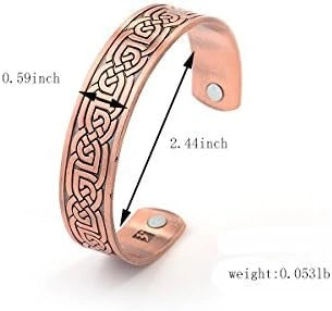 Pure Copper Curve Magnetic Therapy Band - kada for Arthritis Relief with Powerful Magnets