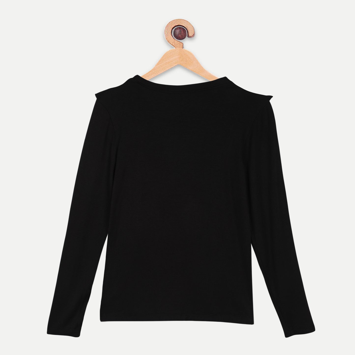 Bamboo Fabric Girl's Front Ruffle Top | Anti-bacterial, Anti-viral Collection