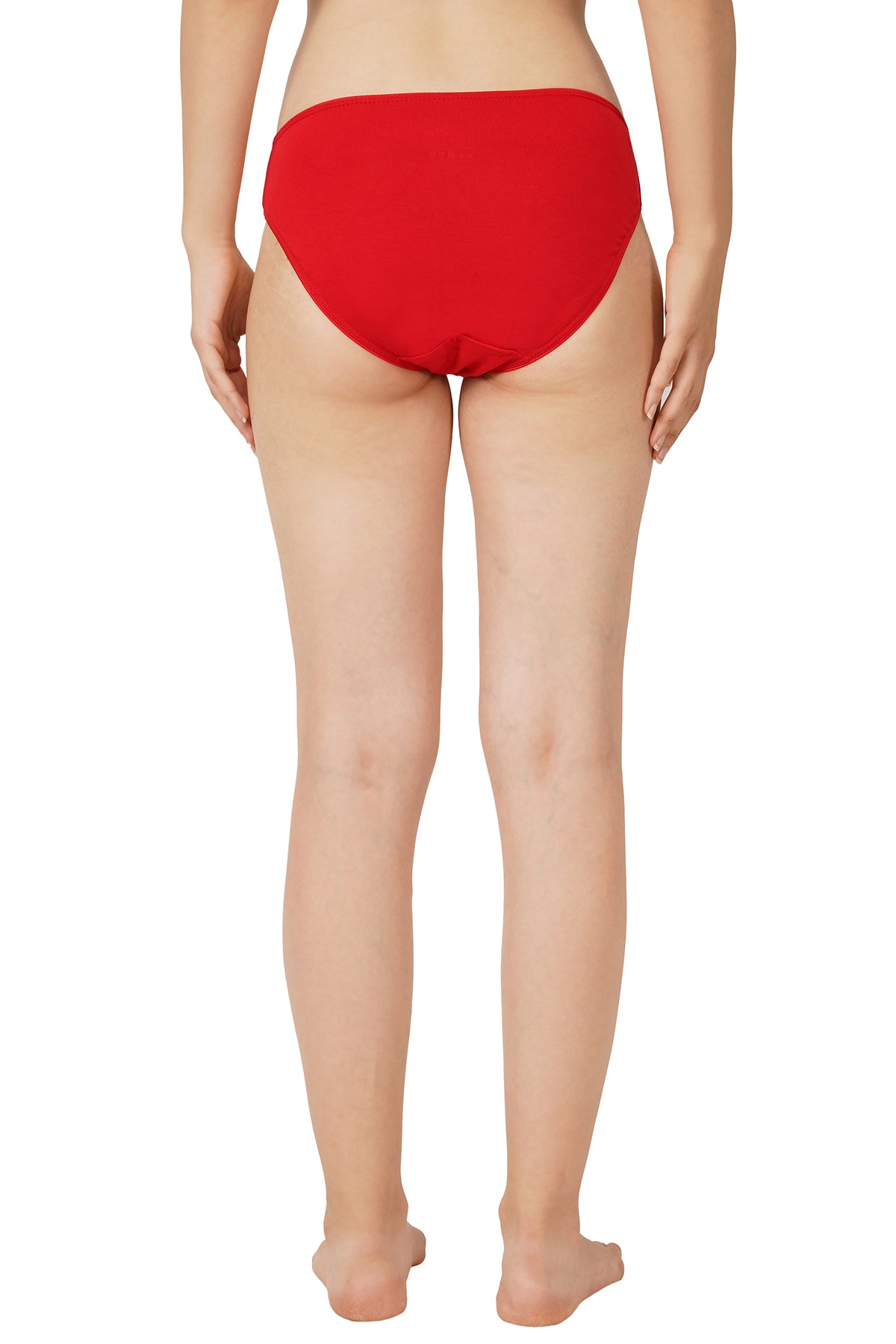 Bamboo Fabric Low Waist Underwear | Red and Black | Pack of 2