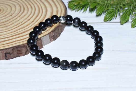 Original Certified Obsidian Bracelet For Balance and Emotional Wellbeing