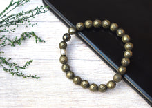 Load image into Gallery viewer, Natural Certified Pyrite Bracelet For Creativity and Energy
