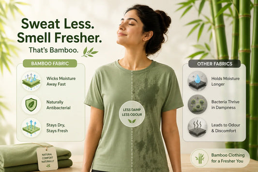 Sweat less and smell fresher in Bamboo clothing