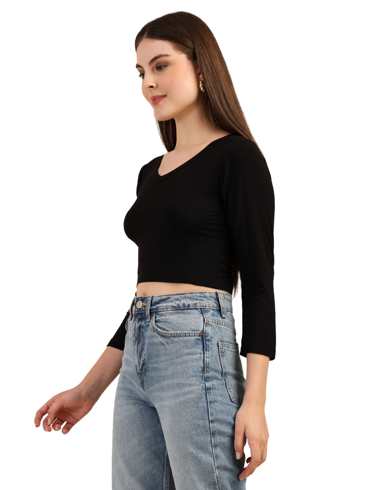 Bamboo Crop Top with Bell Sleeves | Trendy Gen Z Fashion | Eco-Friendly