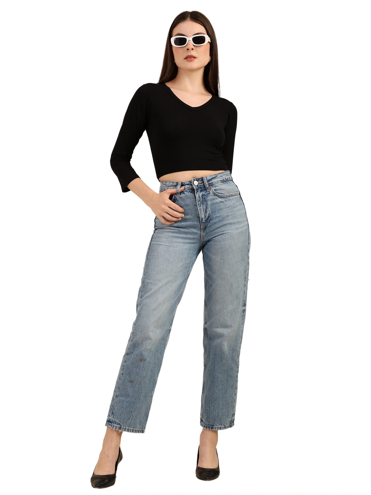 Bamboo Crop Top with Bell Sleeves | Trendy Gen Z Fashion | Eco-Friendly