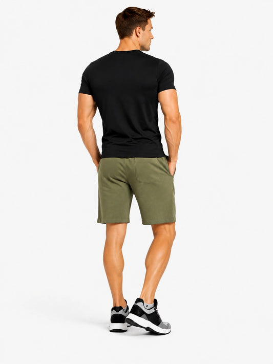 Bamboo Active Olive Shorts with side Pockets for Men | Breathable & Ultra-Soft Gym, Lounge & All-Day Wear