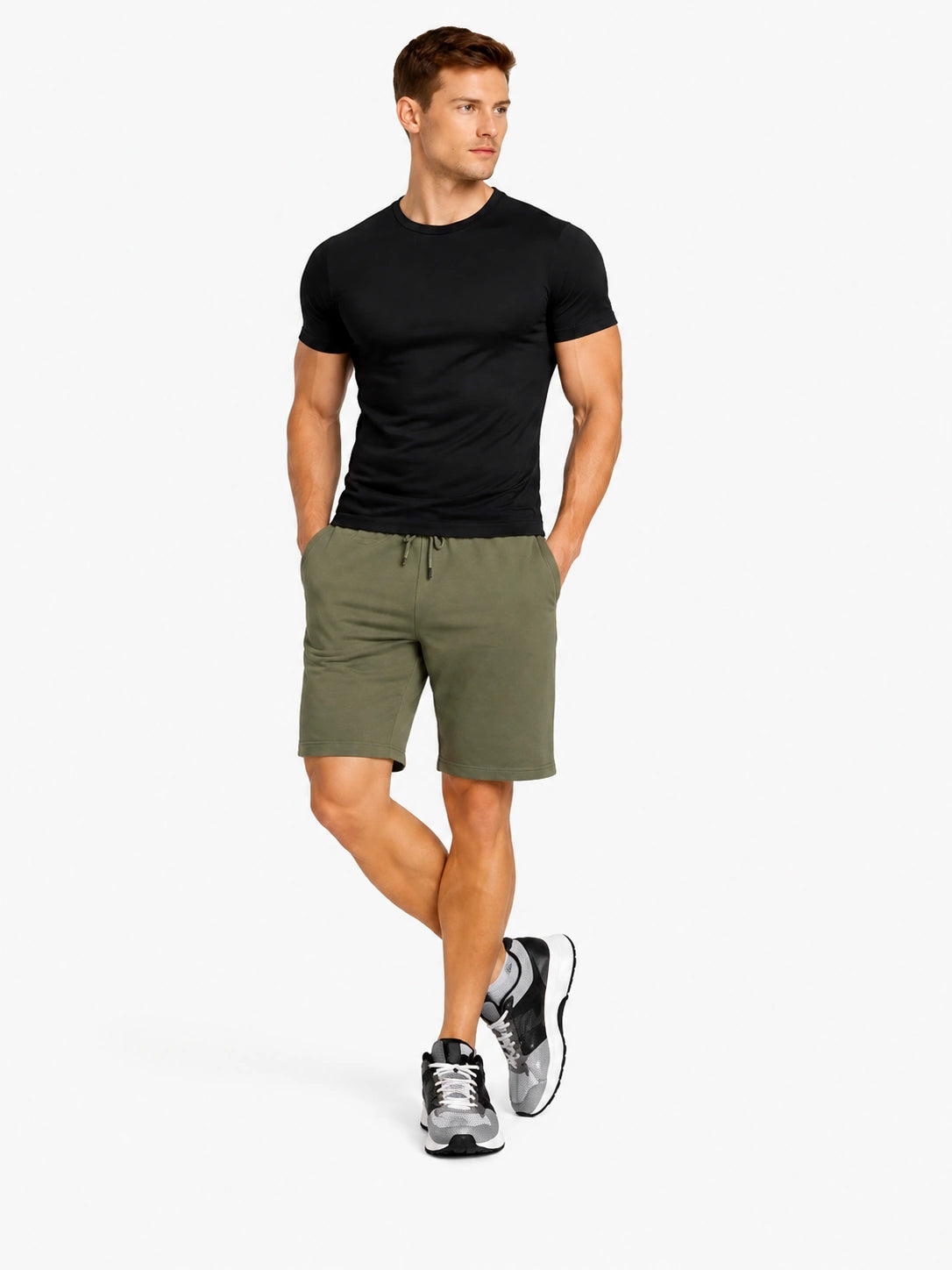 Bamboo Active Olive Shorts with side Pockets for Men | Breathable & Ultra-Soft Gym, Lounge & All-Day Wear