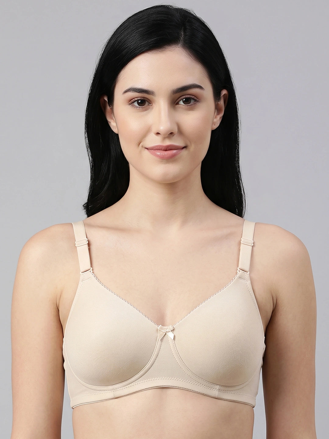 Women’s Bamboo Padded Non-Wired T-Shirt Bra | Broad Elastic Support, Adjustable Fit & All-Day Comfort