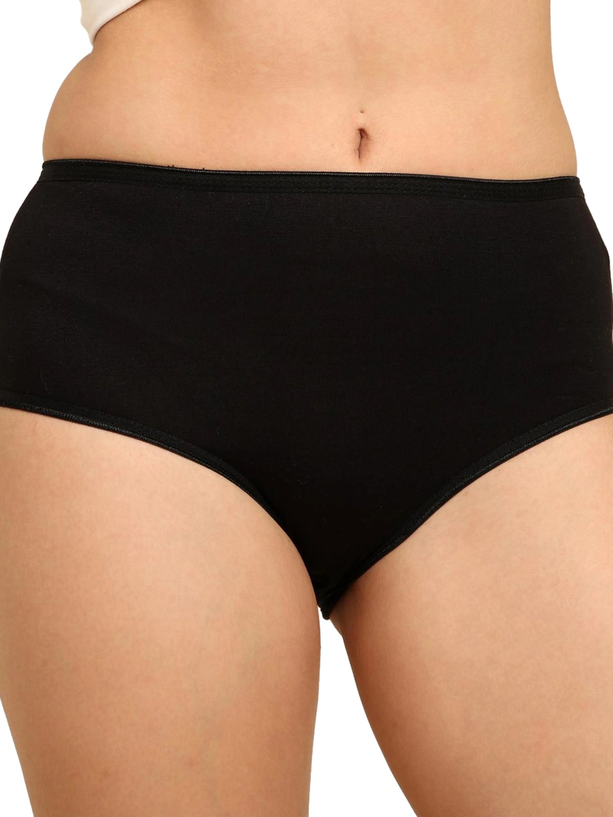 Bamboo Fabric Women's Hipster Panty | Peach and Black | Set of 2