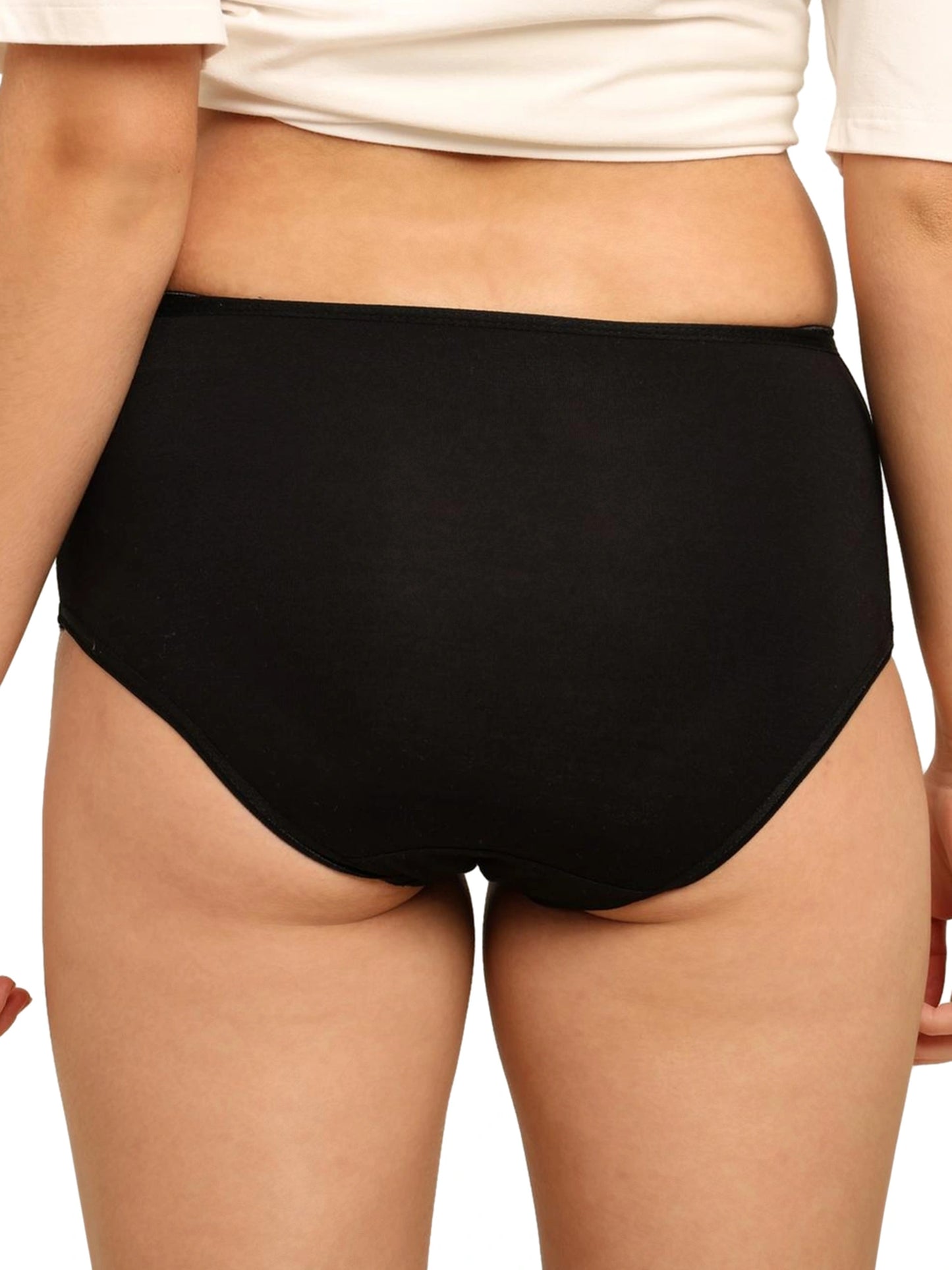 Bamboo Fabric Women's Hipster Panty | Peach and Black | Set of 2