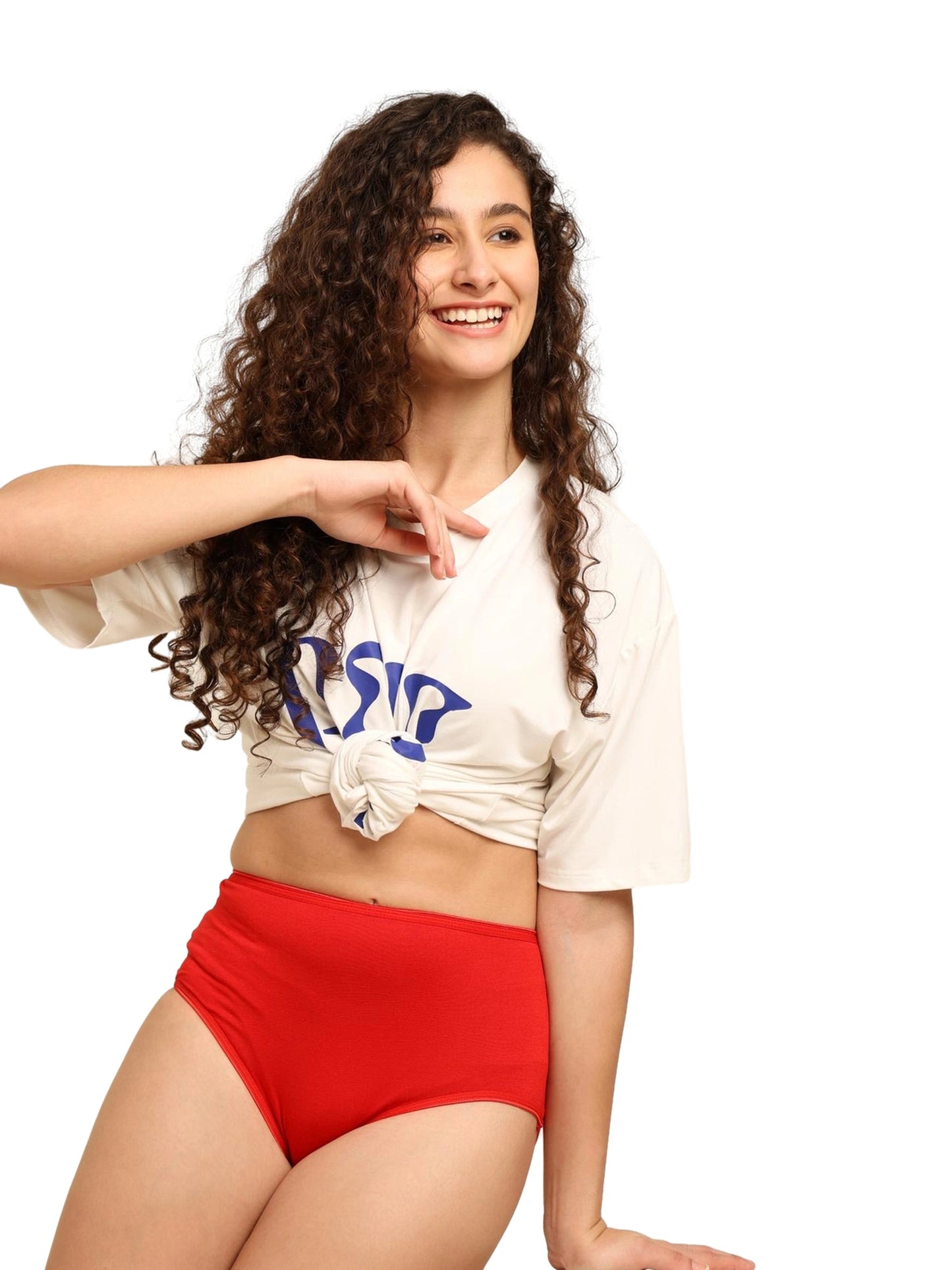 Bamboo Fabric Women's Hipster Panty | Red and Black | Pack of 2