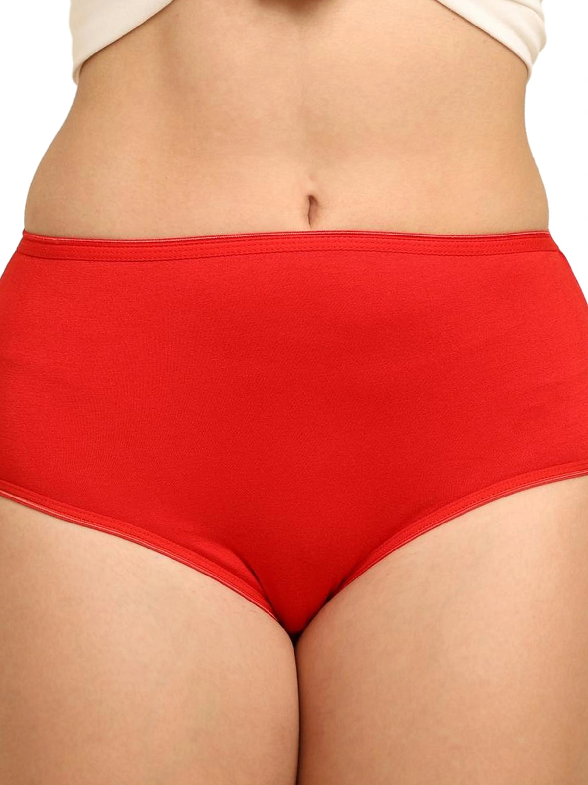 Bamboo Fabric Women's Hipster Panty | Red and Black | Pack of 2