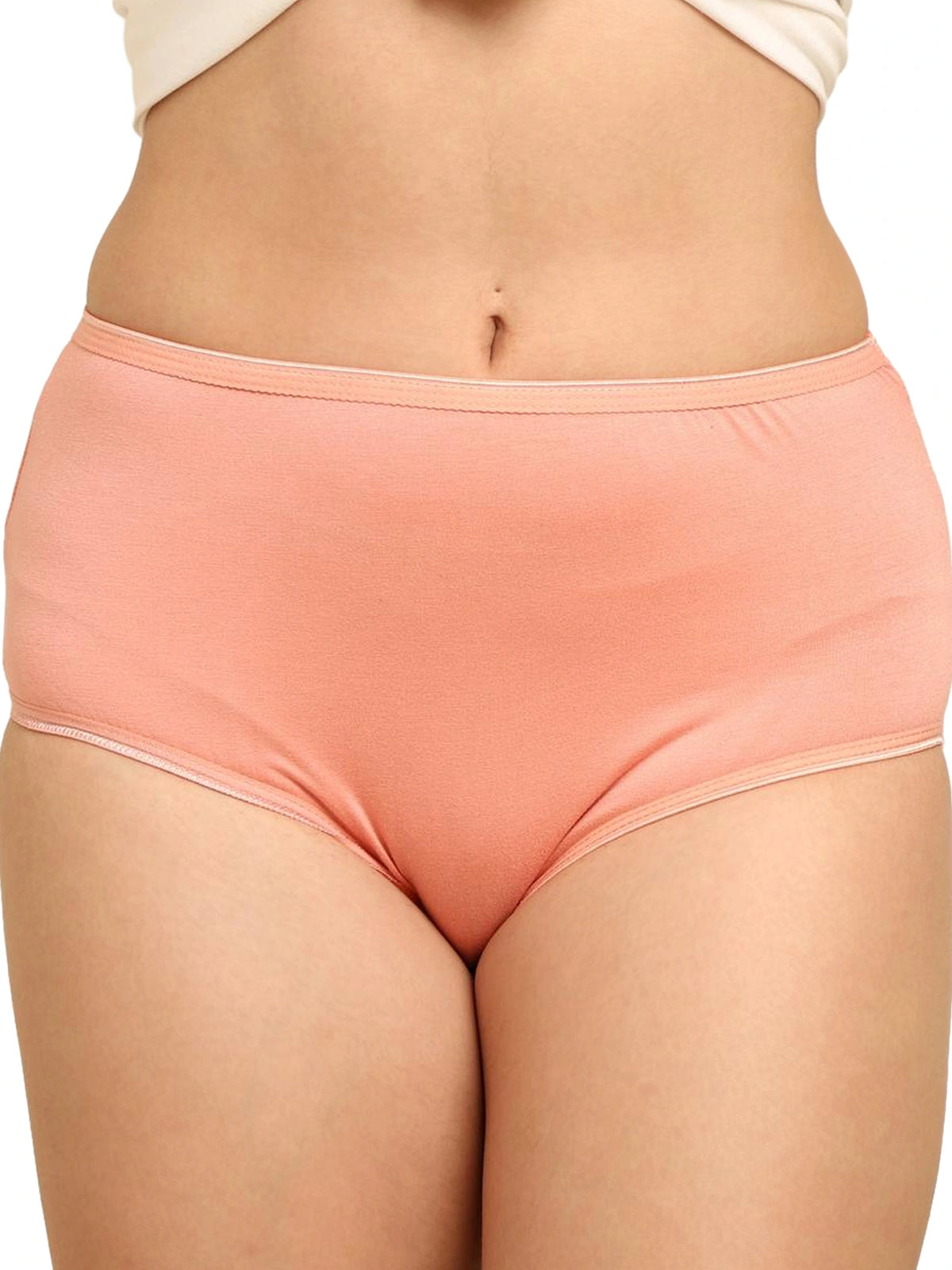 Bamboo Fabric Women's Hipster Panty | Peach and Black | Set of 2