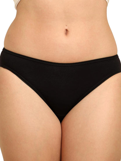 Bamboo Fabric Low Rise Bikini Panty – Fuchsia & Black | Pack of 2