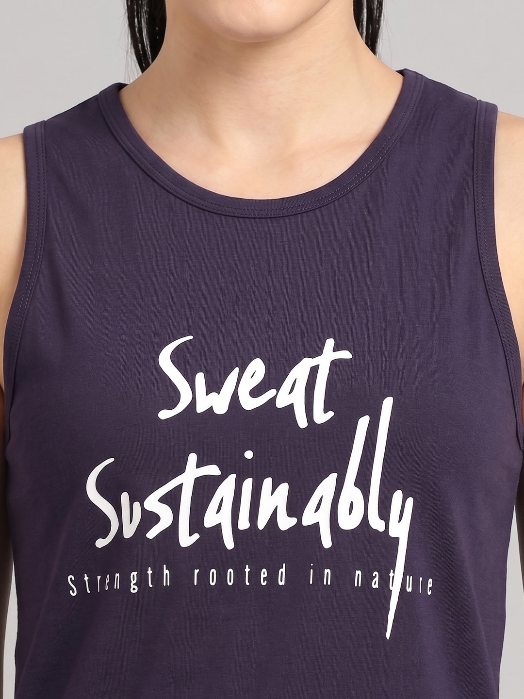 Women’s Bamboo Navy Gym & Yoga Vest | Breathable, Moisture-Wicking, Anti-Odour Workout Tank Top