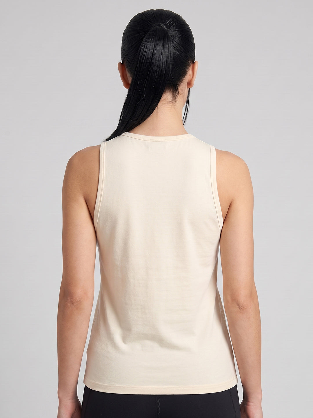 Women’s Bamboo Cream Gym & Yoga Vest | Breathable, Moisture-Wicking, Anti-Odour Workout Tank Top