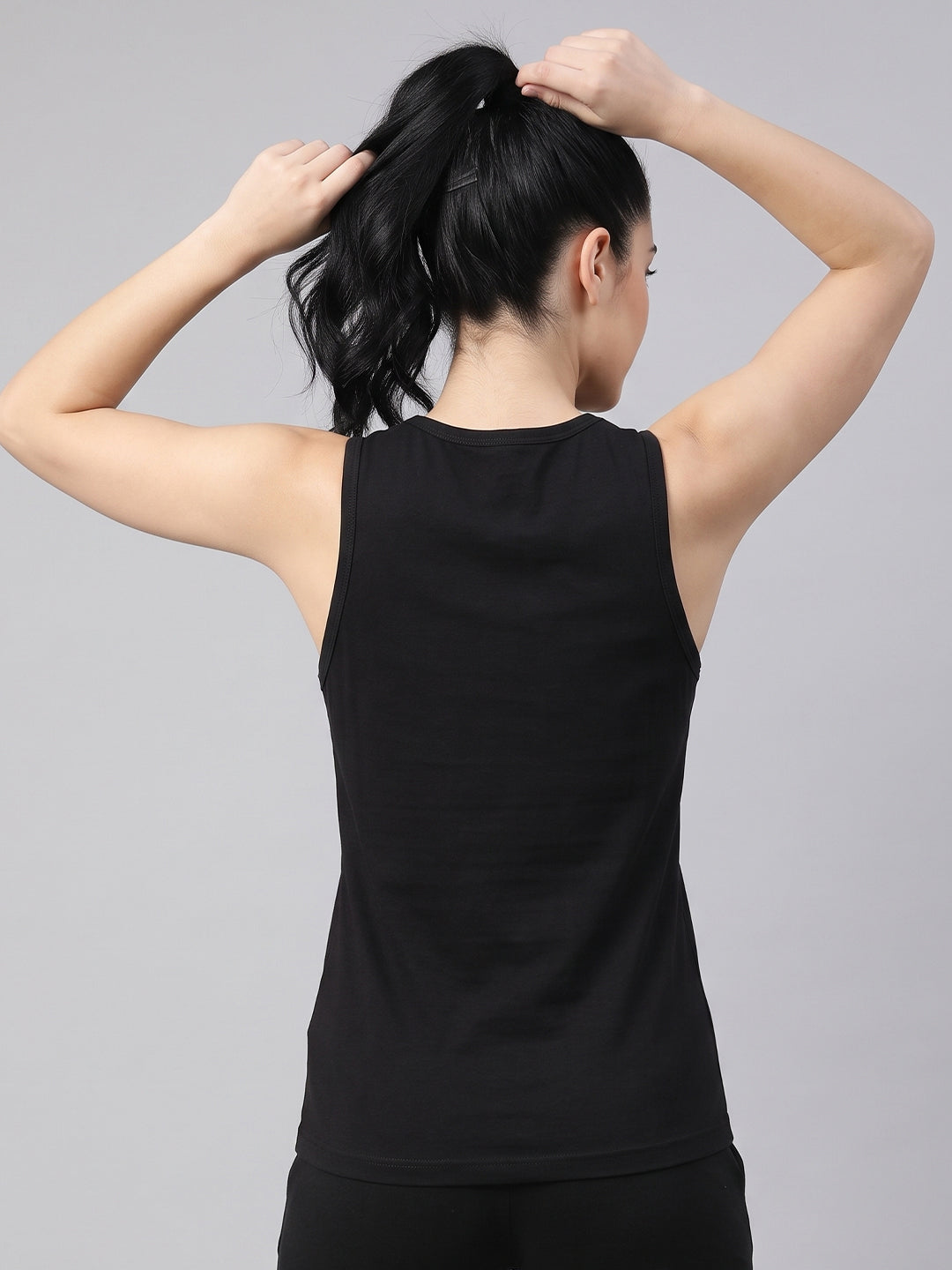 Women’s Bamboo Gym & Yoga Vest Hustle Black | Breathable, Moisture-Wicking, Anti-Odour Workout Tank Top