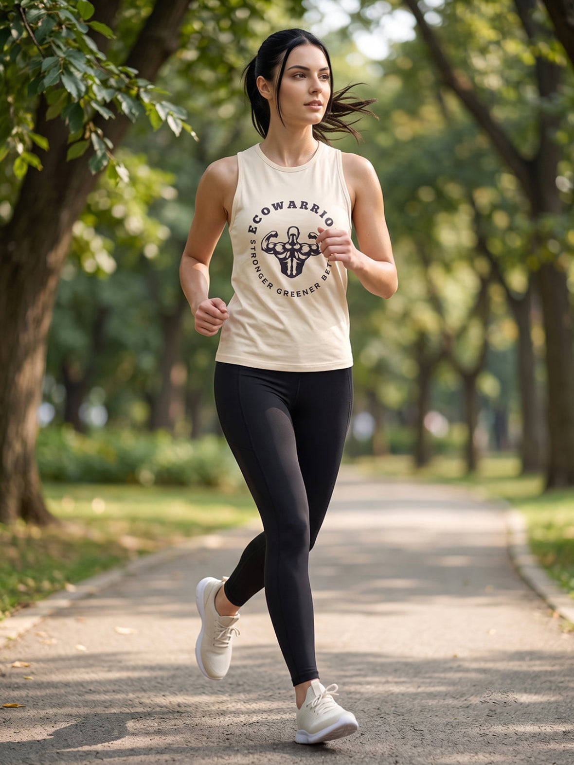 Women’s Bamboo Cream Gym & Yoga Vest | Breathable, Moisture-Wicking, Anti-Odour Workout Tank Top