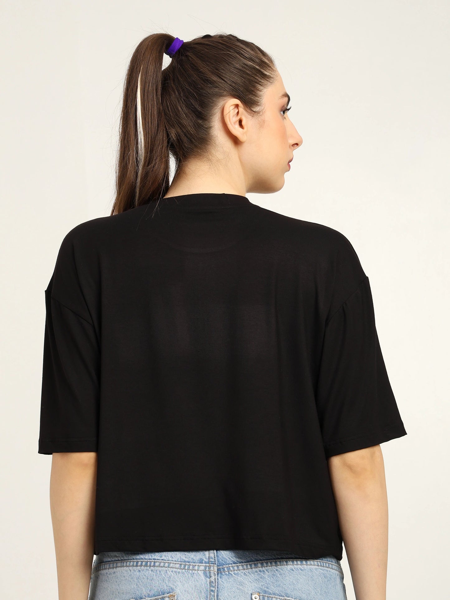 Bamboo Fabric Gen Z Women Oversize Crop T-Shirt | Ultra Soft Breathable | Trendy Streetwear Crop Top | Sustainable Fashion