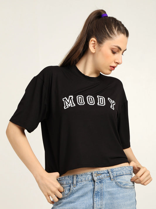 Bamboo Fabric Gen Z Women Oversize Crop T-Shirt | Ultra Soft Breathable | Trendy Streetwear Crop Top | Sustainable Fashion