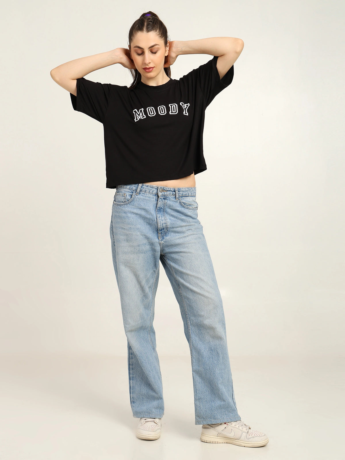 Bamboo Fabric Gen Z Women Oversize Crop T-Shirt | Ultra Soft Breathable | Trendy Streetwear Crop Top | Sustainable Fashion