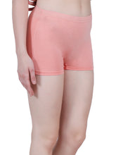 Load image into Gallery viewer, Bamboo Fabric Mid Rise Shorts | Peach &amp; Black | Pack Of 2
