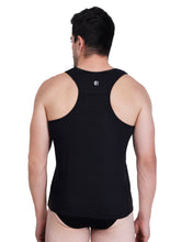 Load image into Gallery viewer, Bamboo Fabric Men&#39;s Runner Vest – Lightweight, Breathable, Moisture-Wicking, and Eco-Friendly for Superior Comfort | Black
