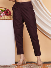 Load image into Gallery viewer, Women’s Linen Palazzo Pants – Effortless Style &amp; Breathable Comfort | Wine Red
