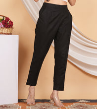 Load image into Gallery viewer, Women’s Linen Palazzo Pants – Effortless Style &amp; Breathable Comfort | Black
