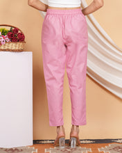 Load image into Gallery viewer, Women’s Linen Palazzo Pants – Effortless Style &amp; Breathable Comfort | Pink
