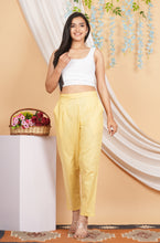 Load image into Gallery viewer, Women’s Linen Palazzo Pants – Effortless Style &amp; Breathable Comfort | Yellow
